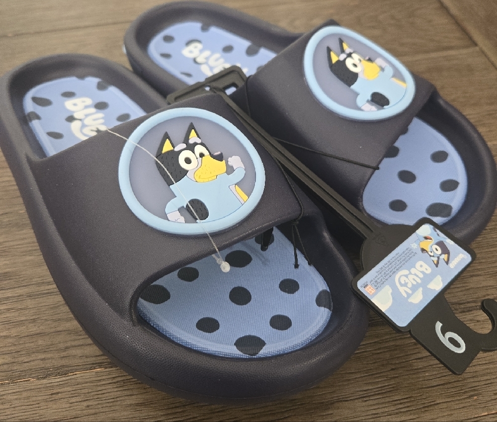 Blue Character Slide Sandals